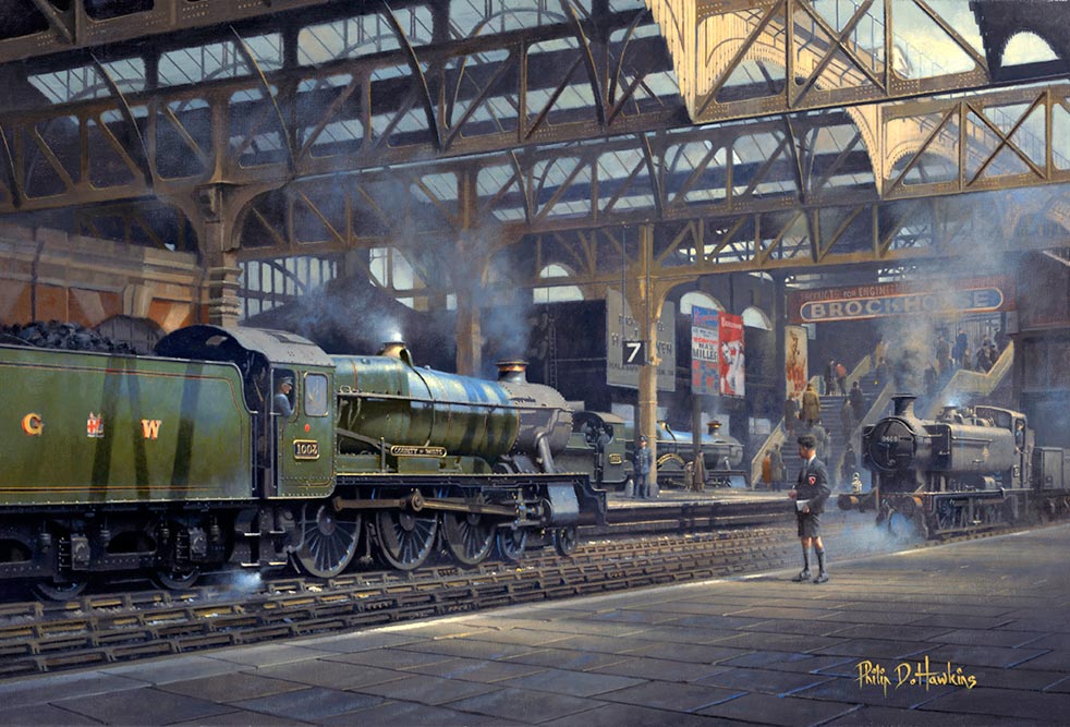 Painting of Snow Hill, Birmingham station
