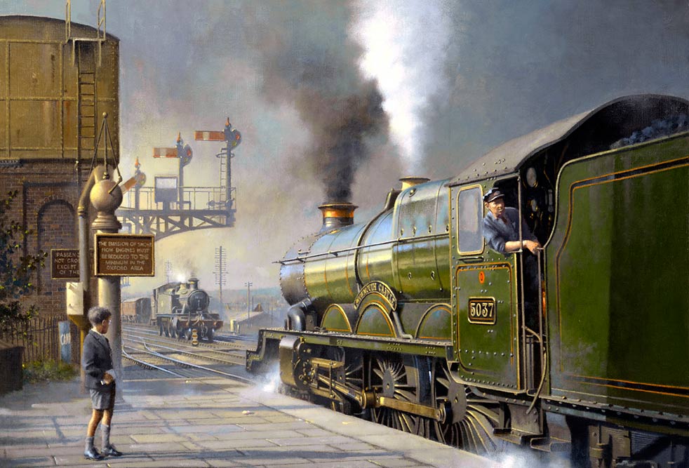 Painting of Oxford station in 1958